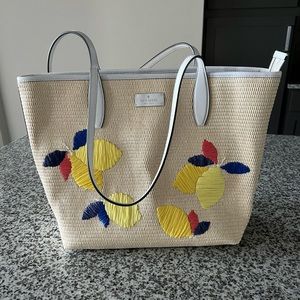 Kate Spade Straw Lemon Tote